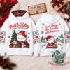 Hello Kitty Merry Christmas 2026 Hoodie - front and back views with Christmas graphics