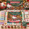 Hello Kitty Starbucks Christmas Monopoly board game box and board display