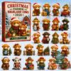Highland Cows Christmas Farmer 2026 Advent Calendar - illustrated cover with festive cow characters
