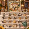 Honey Badger Beekeeping Advent Calendar 2026 - front box surrounded by honey badger ornaments