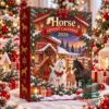 Horse Christmas 2026 Advent Calendar - front view showing horses and snowy stable scene
