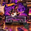 Hot Wheels Jimi Hendrix Purple Haze 1967 Chevrolet Corvette Sting Ray Die-Cast Car - front packaging view