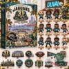 Jacksonville Jaguars 31st Anniversary 2026 Advent Calendar - front box with figures and collectibles