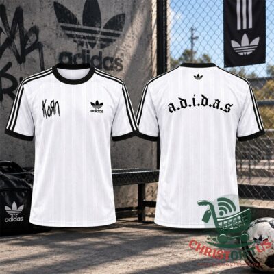 Korn adidas Originals Custom Jersey - front and back views showing printed logos