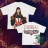 Lisa Sawadika Worldwide Graphic T-Shirt - front and back views with portrait and logo graphics