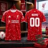 Liverpool Football Club Turkish Airlines Football Jersey - front and back views