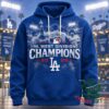 Los Angeles Dodgers 2026 NL West Division Champions Hoodie - front view showing championship graphic