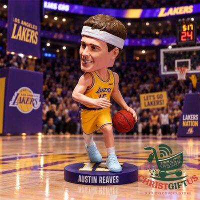 Los Angeles Lakers Austin Reaves Bobblehead Figure 2026 - front three-quarter view
