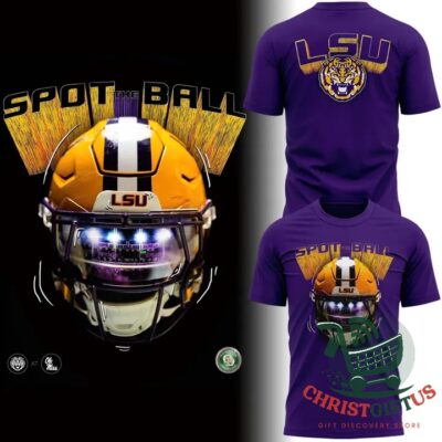 LSU Tigers Spot the Ball 2026 T-Shirt - front and back views
