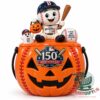 Major League Baseball 150th Anniversary 2026 Halloween Candy Bucket - front view with mascot display