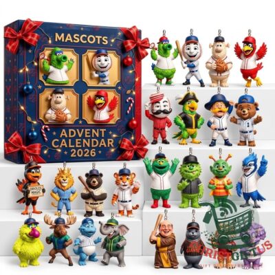 Major League Baseball 2026 Mascot Advent Calendar - front box with mascot figures displayed