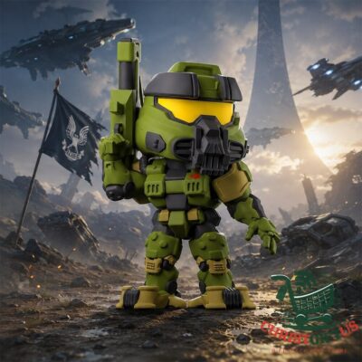 Master Chief UNSC Mjolnir Armor Vinyl Figure 2026 - front three-quarter view