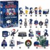 New York Rangers Snoopy 100th Anniversary 2026 Advent Calendar - front view with 24 numbered collectibles