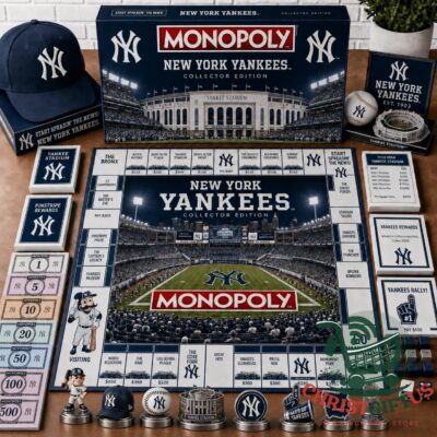New York Yankees Monopoly Board Game 2026 - complete game set displayed