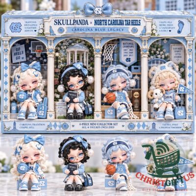 North Carolina Tar Heels Carolina 2026 Mini Collectible Character Set - boxed four-figure display