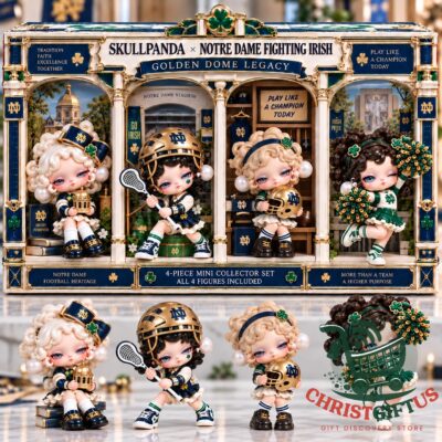 Notre Dame Fighting Irish Golden Dome Legacy Set - boxed front view with four figures