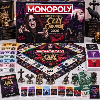 Ozzy Osbourne 2026 Monopoly Collector's Edition Board Game - box and board displayed