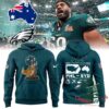 Philadelphia Eagles x Australia Kangaroo Hoodie - front and back views