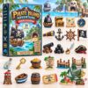 Pirate Island Adventure Pirate Treasure Advent Calendar 2026 - front box with pirate ship artwork and island