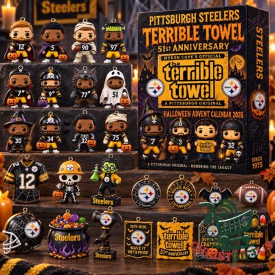 Pittsburgh Steelers Terrible Towel 51st Anniversary Halloween 2026 Advent Calendar - front box view