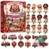 San Francisco 49ers 80th Anniversary 2026 Advent Calendar - front box and collectible designs
