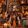 Snoopy Halloween 2026 Dreamcatcher - front view with Snoopy, pumpkin, feathers, and Halloween plaque