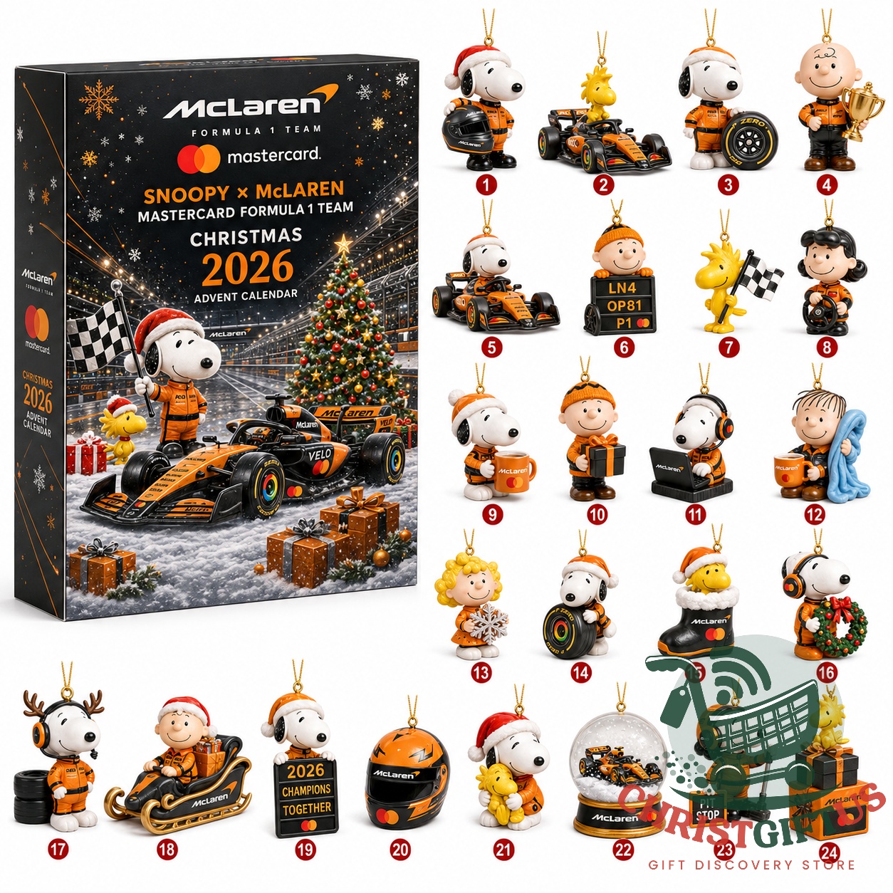 Snoopy × McLaren Formula 1 Team Christmas 2026 Advent Calendar - photo 2