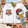 Snoopy x Buc-ee's Snacks Fuel Good Vibes Hoodie - front and back design views