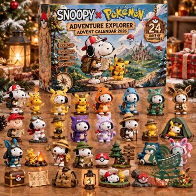 Snoopy x Pokémon Adventure Explorer 2026 Advent Calendar - front box artwork and character display