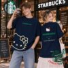 Starbucks x Hello Kitty Coffee Lover 2026 T-Shirt - front and back views worn together