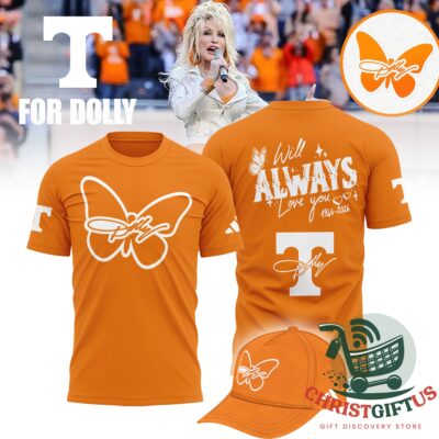 Tennessee Volunteers Dolly Parton 80th Birthday 2026 T-Shirt - front and back views