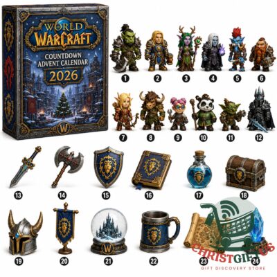 World of Warcraft 2026 Countdown Advent Calendar - front view with fantasy characters